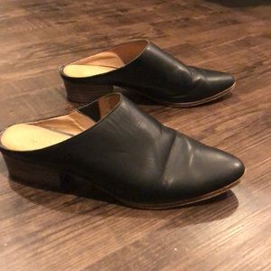 Madewell Black Leather Mule